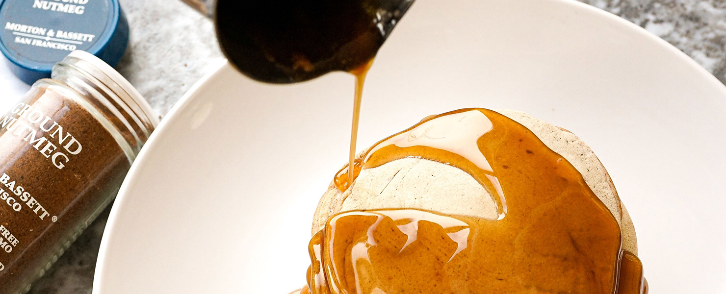 Spiced Pancakes with Ginger Syrup